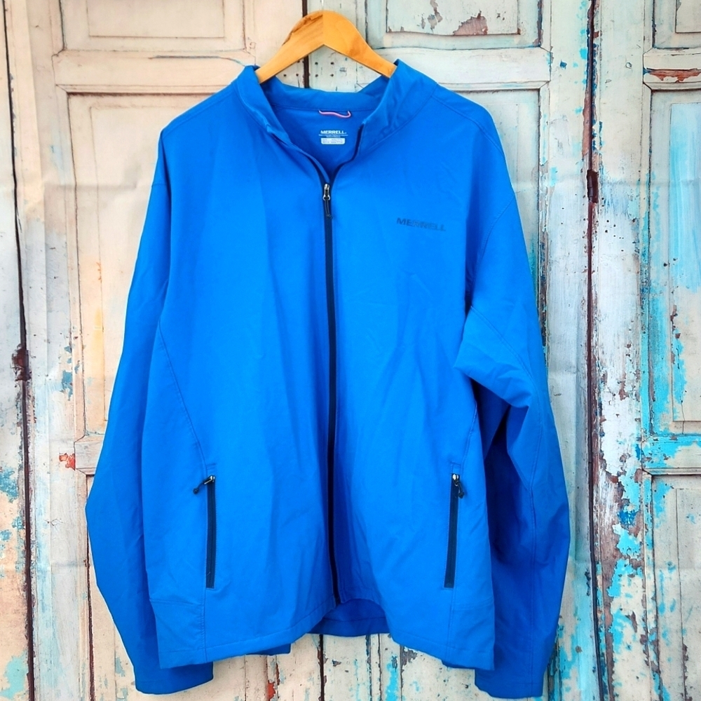 Merrell Blue Tech‎ Full Zip Windbreaker Fleece Jacket